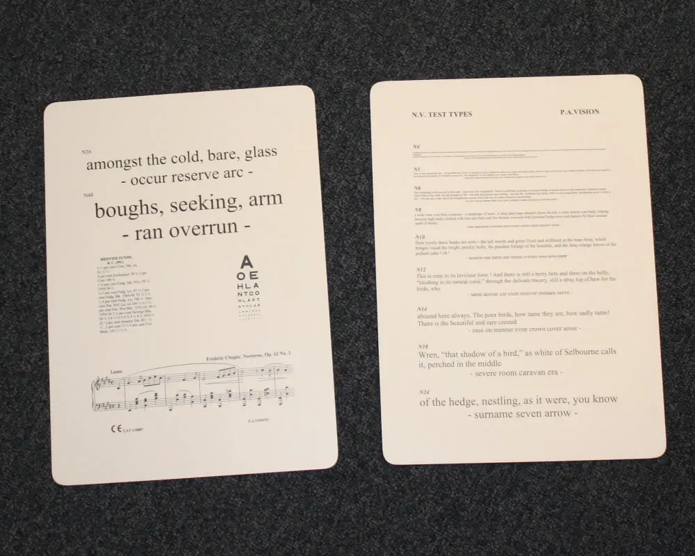 Reading Card - A4 Music