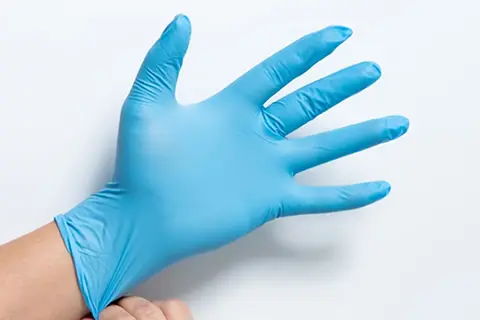 Blue Nitrile Powder Free Gloves -Large