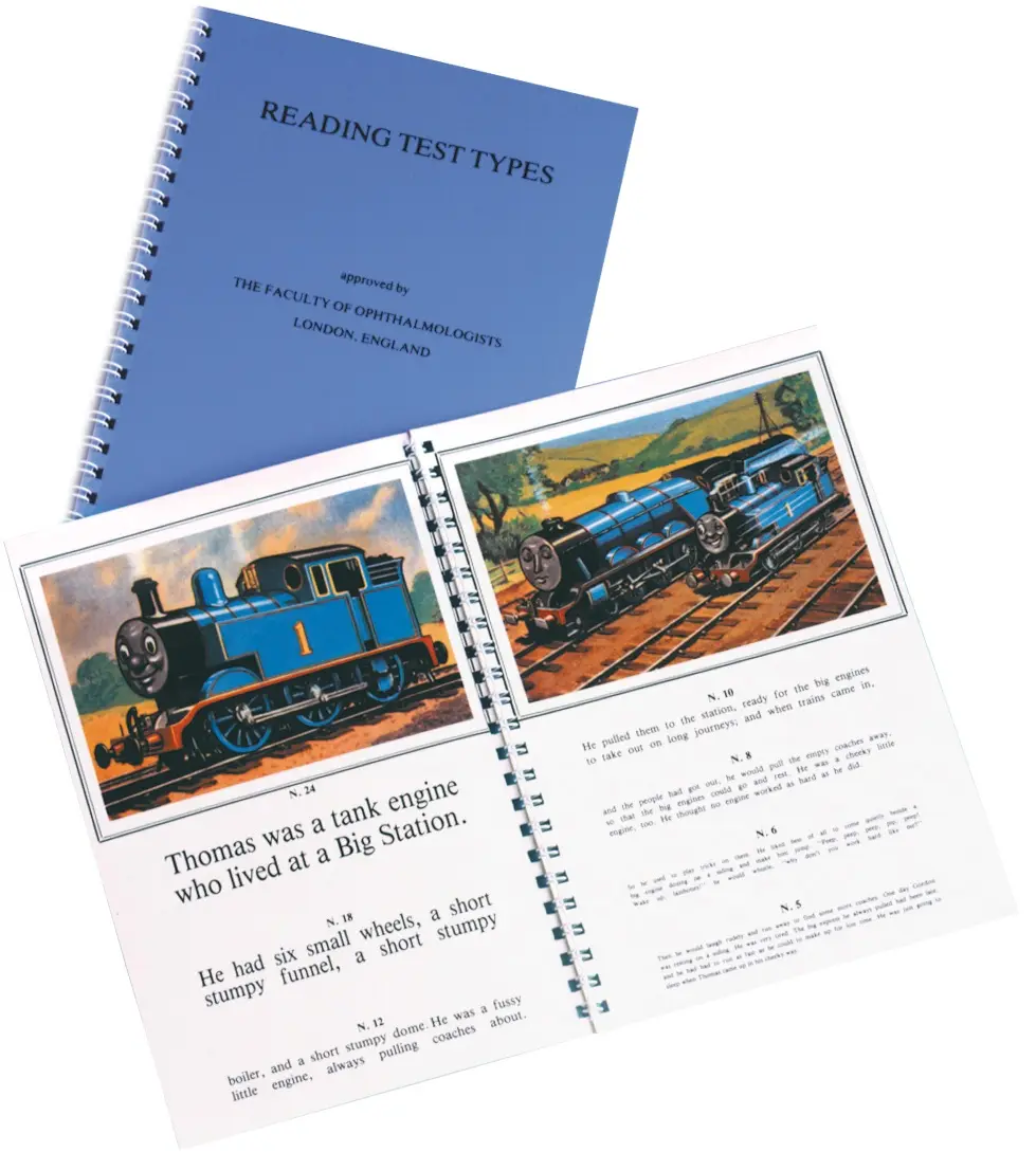 Thomas the tank engine reading test type