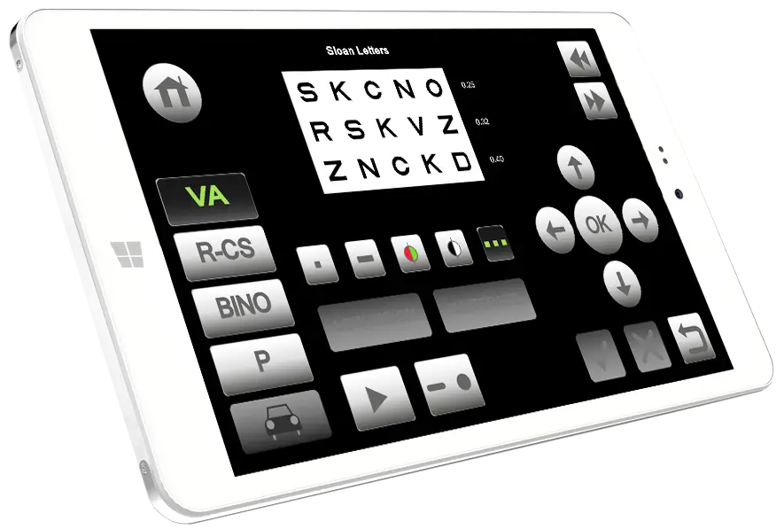 AOC  Near Vision Tablet and Remote interface for AOC charts